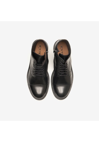 Nero Black Bot Erkek 9824 Exton Soft Lace-up Boot With Side Zip siyah