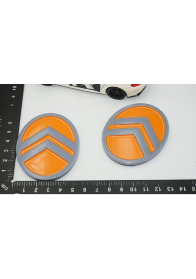 Dk Tuning Citroen C3 C4 C5 C6 Turuncu Gri Abs Yan Kanatlar Logo A