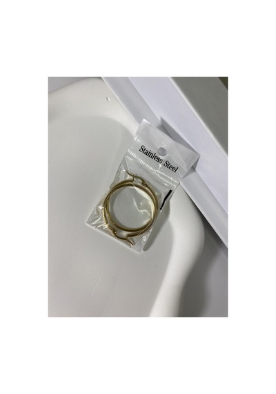 Çelik 3 Cm Klipsli Halka Küpe Gold