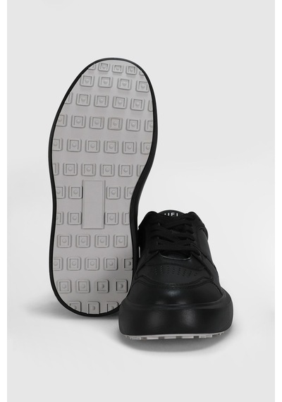 Lufian Mateas Erkek Deri Sneaker Ayakkabı Siyah Siyah 112230251100100 Siyah