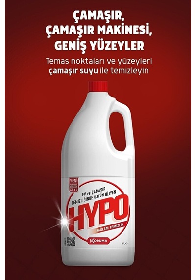 Hyper Hypo Çamaşır Suyu 4000 Ml - 4 Lü Paket Diğer