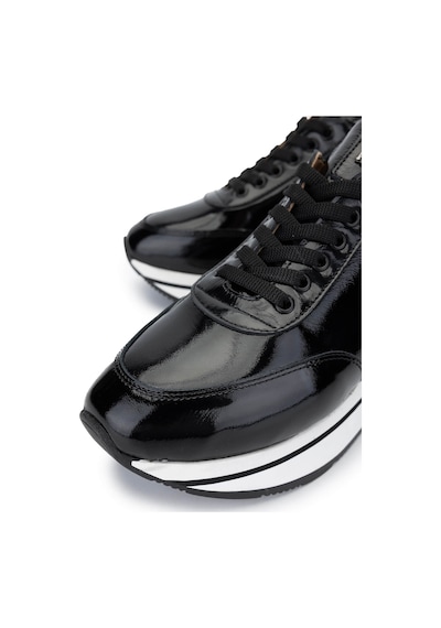 Tamer Tanca Kadın Hakiki Deri Siyah Rugan Sneakers & Spor Ayakkabı 923 1200 Bn Ayk Y25 Sıyah Rgn Siyah