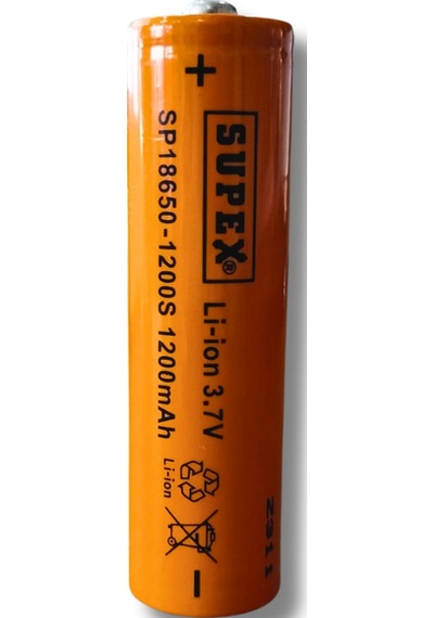 Sp-18650-1200 3.7v 1200mah Li-ion Pil Başlıklı