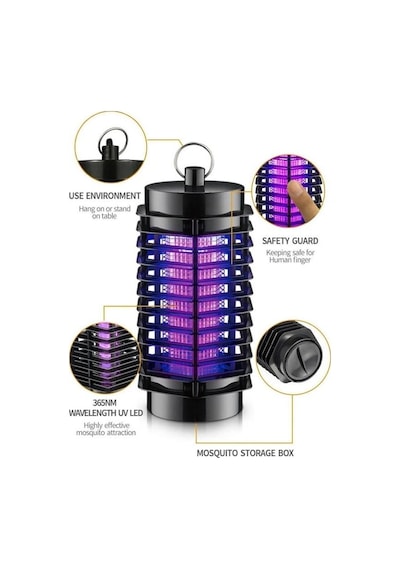 Zhltools Uv Tuzaklı Sinek Öldürücü Elektrikli Sivrisinek Yakalayıcı Sinek Işık Tuzağı Alan Etkili