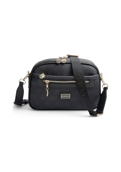 Silver & Polo Silver Polo Siyah - Siyah Monogram Kadın Çapraz Çanta Sp1297