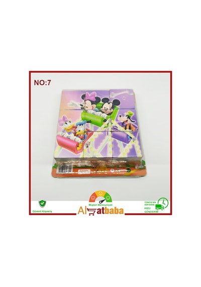 Ahşap 9 Parça Yapboz Küp Puzzle No 1