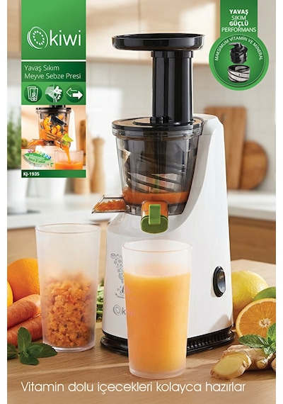 Kiwi KJ1935 Yavaş Sıkım Katı Meyve Sıkacağı
