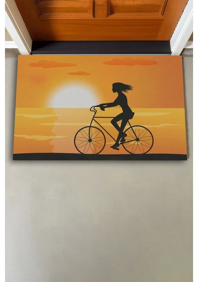 Valerine Life Özgürlüğün İzinde Sarı Renkli Welcome Hoş Geldiniz Kapı Önü Paspası 45x70cm Kahverengi
