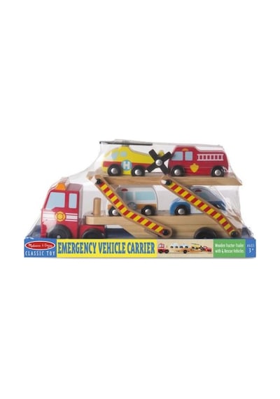 Melissa And Doug Ahşap Acil Yardım Araçları Taşıyıcı Tır