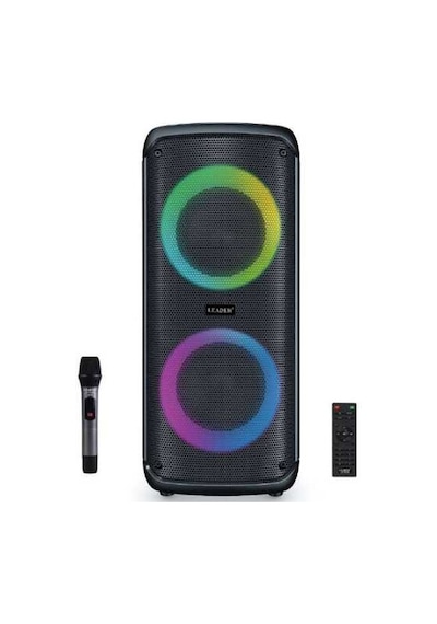 Leader LP-6040 6.5 incx2 RGB Taşınabilir Ses Sistemi