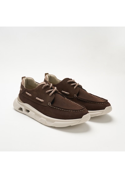 Sneaker Erkek Og-2410 John May 034-132 T-etiket90 Kahve Nubuk-bej Dana Süet Kahverengi