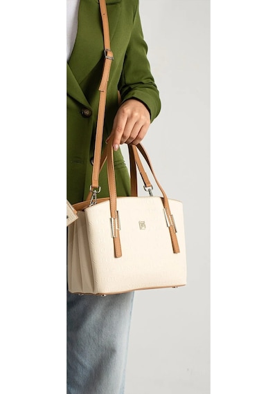 Just Polo Kadın Orijinal Just Polo 5 Bölmeli Şık El Ve Omuz Çantası Shoulder Bag 26 X 24 Krem - Camel