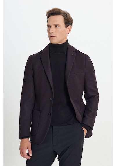 Ac&Co / Altınyıldız Classics Erkek Bordo Yünlü Slim Fit Dar Kesim Mono Yaka Torba Cepli Ceket Bordo Ac&Co / Altınyıldız Classics Erkek Bordo Yünlü Slim Fit Dar Kesim Mono Yaka Torba Cepli Ceket Bordo