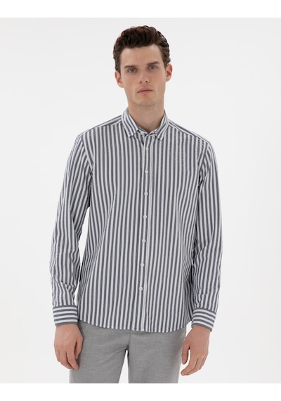 Pierre Cardin Erkek Lacivert Gömlek Desenli 50301533-vr033 Lacivert