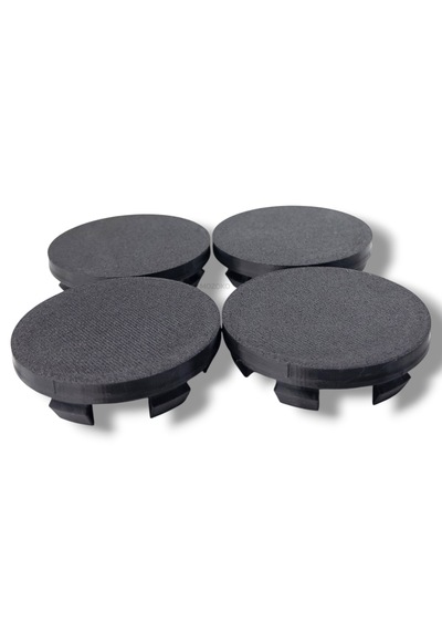 4'lü Set 58 Mm Dış Çap 55 Mm İç Çap Siyah Logosuz Jant Göbeği Kapağı