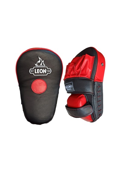 Aksaspor Leon Energy Hakiki Deri Kick Boks Ve Muay Thai El Lapası Kırmızı Kırmızı - Siyah