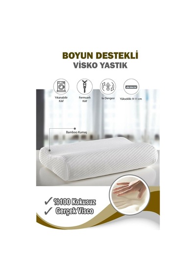 Ortopedik Visco Boyun Yastığı Boyun Düzleşmesi Fıtık  s