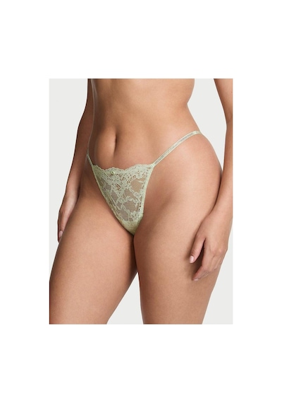 Victoria's Secret Twinkle Silver Dantelli V-string Külot Fildişi