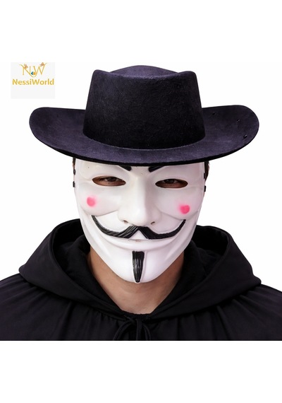 Maske Ve Şapka Seti Anonim Stil Parti Maskesi "