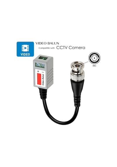 Video Balun Çift BNC Pasif Sinyal Alıcı-Vericileri HD-CVI/TVI/AHD