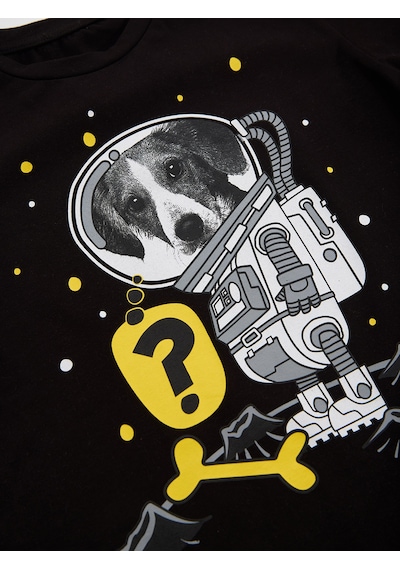 Astronot Köpek Erkek Çocuk T-shirt Pantolon Takım