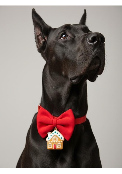 Ginger Home Köpek Papyon Tasması Kırmızı Fiyonk Boyun Aksesuarı Noel Temalı Köpek Süsü Orta Ve Büyük Irklar İçin