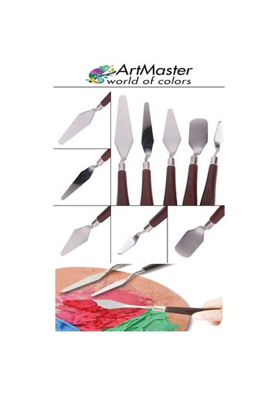 Çelik Boyama Spatülü 5 Li Spatül Resim Ve Heykel Çelik Spatula Esnek Çelik Palet Bıçağı Pasta Spatulası 1 Paket