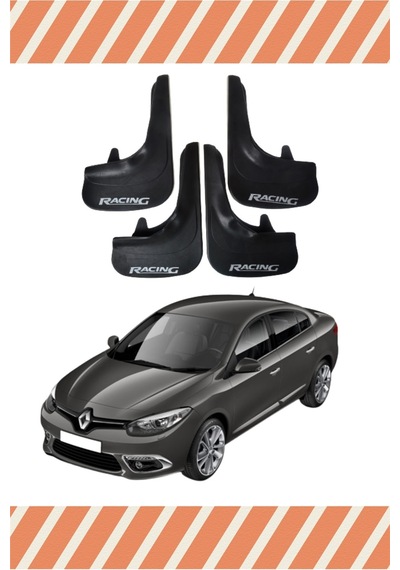 Renault Fluence Tüm Kasalar Racing Yazılı 4'lü Tozluk Çamurluk Paçalık