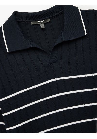Koton Regular Fit Polo Yaka Dokulu Viskon Kısa Kollu Triko Tişört Lacivert Çizgili 6wam70023ht Lacivert Çizgili Koton Regular Fit Polo Yaka Dokulu Viskon Kısa Kollu Triko Tişört Lacivert Çizgili 6wam70023ht Lacivert Çizgili