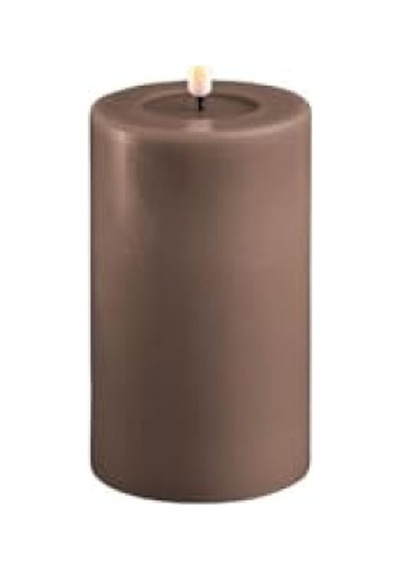 Kahverengi Alevsiz Led Mum - 7,5x12,5 Cm 10c