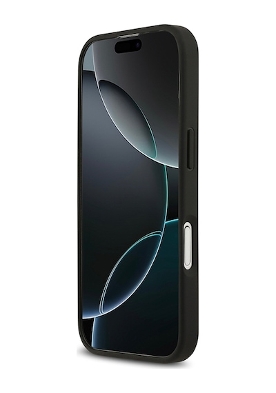 Apple Uyumlu iPhone 17 Kılıf Lacoste Lisanslı M-safeli Pu Deri Kartlıklı Karışık Monogram Desenli Siyah Siyah
