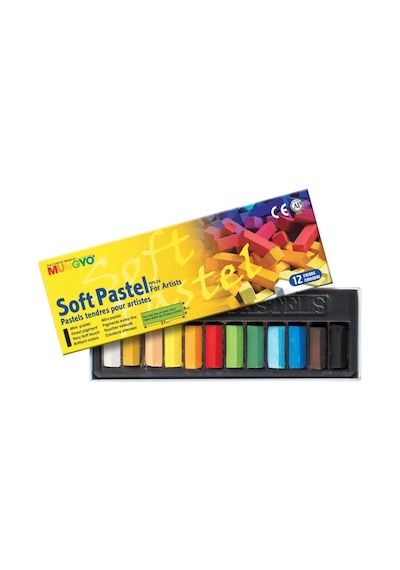 Mungyo Mps-12 Pastel Boya Yumuşak Köşeli 1/2 Toz Pastel, 12 Renk Genel