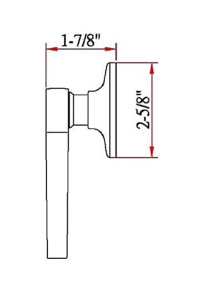 Design House 775338 Kaydırma Kapı Kolu, Cilalı Pirinç, Kukla/dekoratif