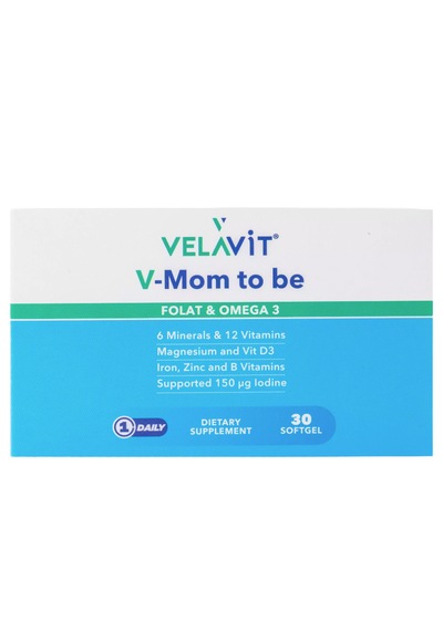 Velavit V-mom To Be Folat Ve Omega3 30 Softgel