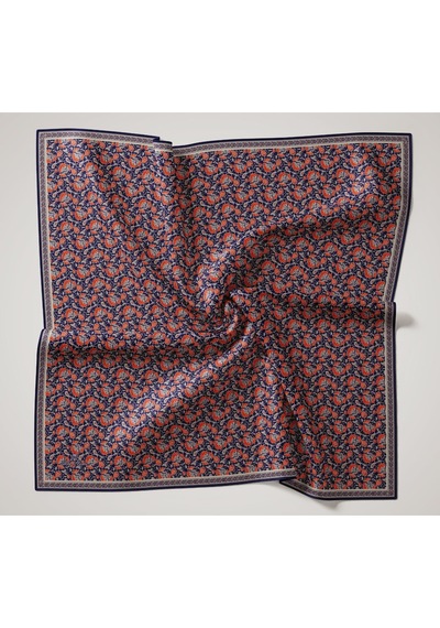 Silk Home Soft Eşarp 73077-04 Lacivert, Metalik Gri, Parlak Turuncu