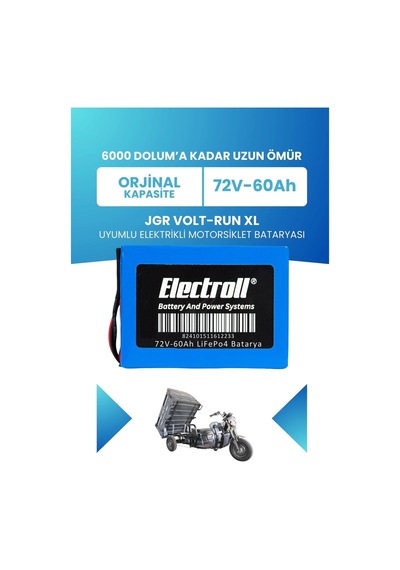 Jgr Volt-run Xl Uyumlu Batarya Standart Kapasite Lifepo4 72v 60ah Elektrikli Motorsiklet Bataryası