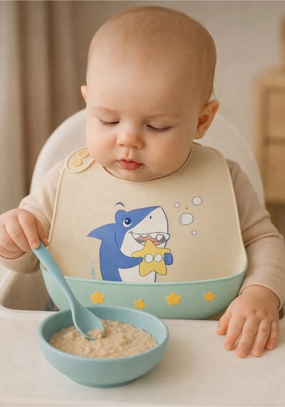 Silikon Bebek Mama Önlüğü Çocuk Mama Önlük Leke Tutmaz Yıkanabilir 829650711