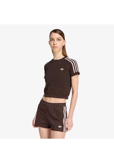 Adidas Crochet Tee Kadın Kahverengi T-shirt Kc6480