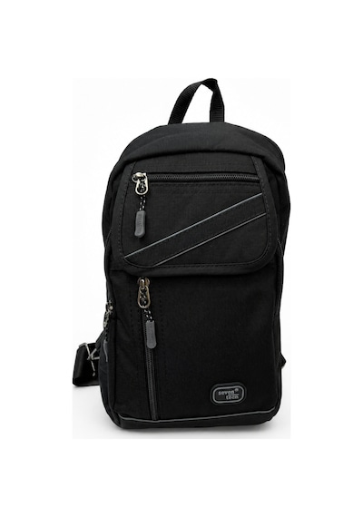 Sanmorris Seventeen Unisex Büyük Boy Hafif Ve Dayanıklı Çapraz Askılı Body Bag Siyah-gri