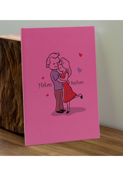 Bk Gift Sevgiliye Özel İsimli Pembe Defter Ve Cam Matara Hediye Seti-10, Sevgiliye Hediye, Sevgililer Günü, Yeni İş Hediyesi