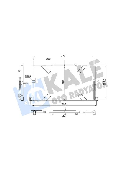 Kale 358765 Klima Radyatörü Dt244 Dt224 Defender L316 07 16 Lr025985-jrb000051 -