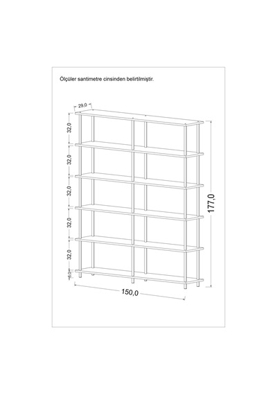 Çevir Kur 150 Cm Beyaz Kitaplık Beyaz Çevir Kur 150 Cm Beyaz Kitaplık Beyaz