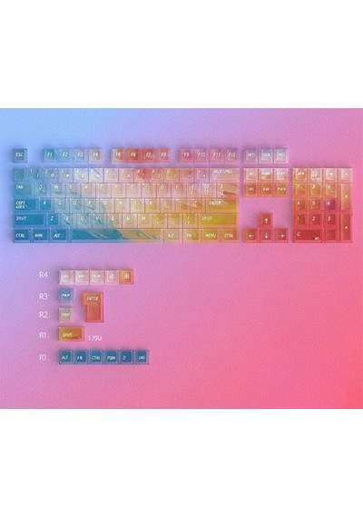 Nebula Bulutu Keycaps Renkli Sisli Mekanik Rgb Klavye Tuş Takımı Blue