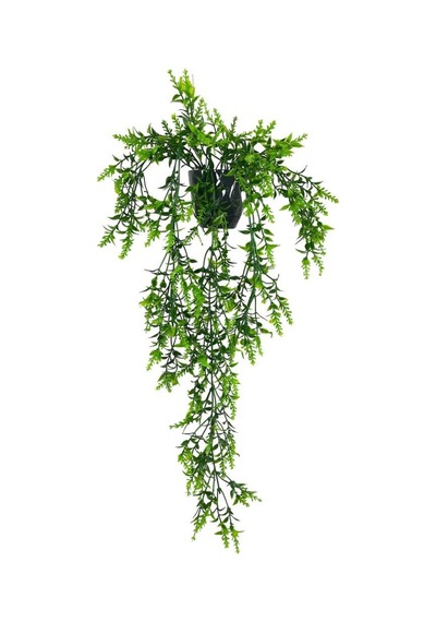Yapay Çiçek Siyah Saksıda Sarkan Ty60 Yeşil Bitki Yapay Sarmaşık 60cm