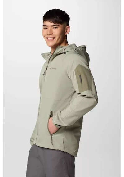 Columbia Erkek Wo9423 Tall Heıghts Iı Hooded Softshell Safari Softshell Wo9423-348 Yeşil