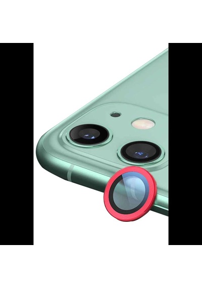 İphone 12 Mini Raze Metal Kamera Lens - Kırmızı Diğer