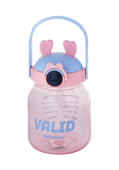 Relaxion Hediyeli, İthal Lüx Kulaklı Pembe Matara/suluk 1100 Ml 446 Açık Pembe