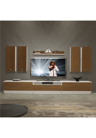 Decoraktiv Trendstyle 8d Slm Tv Ünitesi Tv Sehpası Beyaz - Ceviz