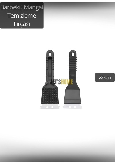 Barbekü Mangal Temizleme Fırçası Çift Taraflı Sert Fırça 22 Cm