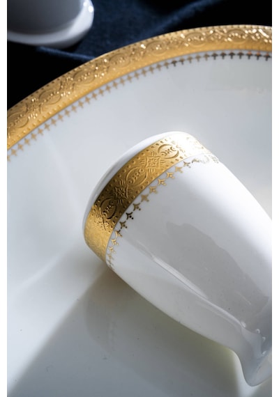 Acar Arcadia 58 Parça Yemek Takımı Beyaz/gold